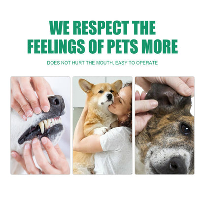 Yegbong Pet Tooth Cleaning Finger Set Dog Cat Cleaning Tartar Stone Oral Cleaning Care