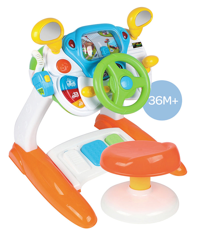 Baby Sensory Driving Simulation Toy – Interactive Play with Music & Light Effects