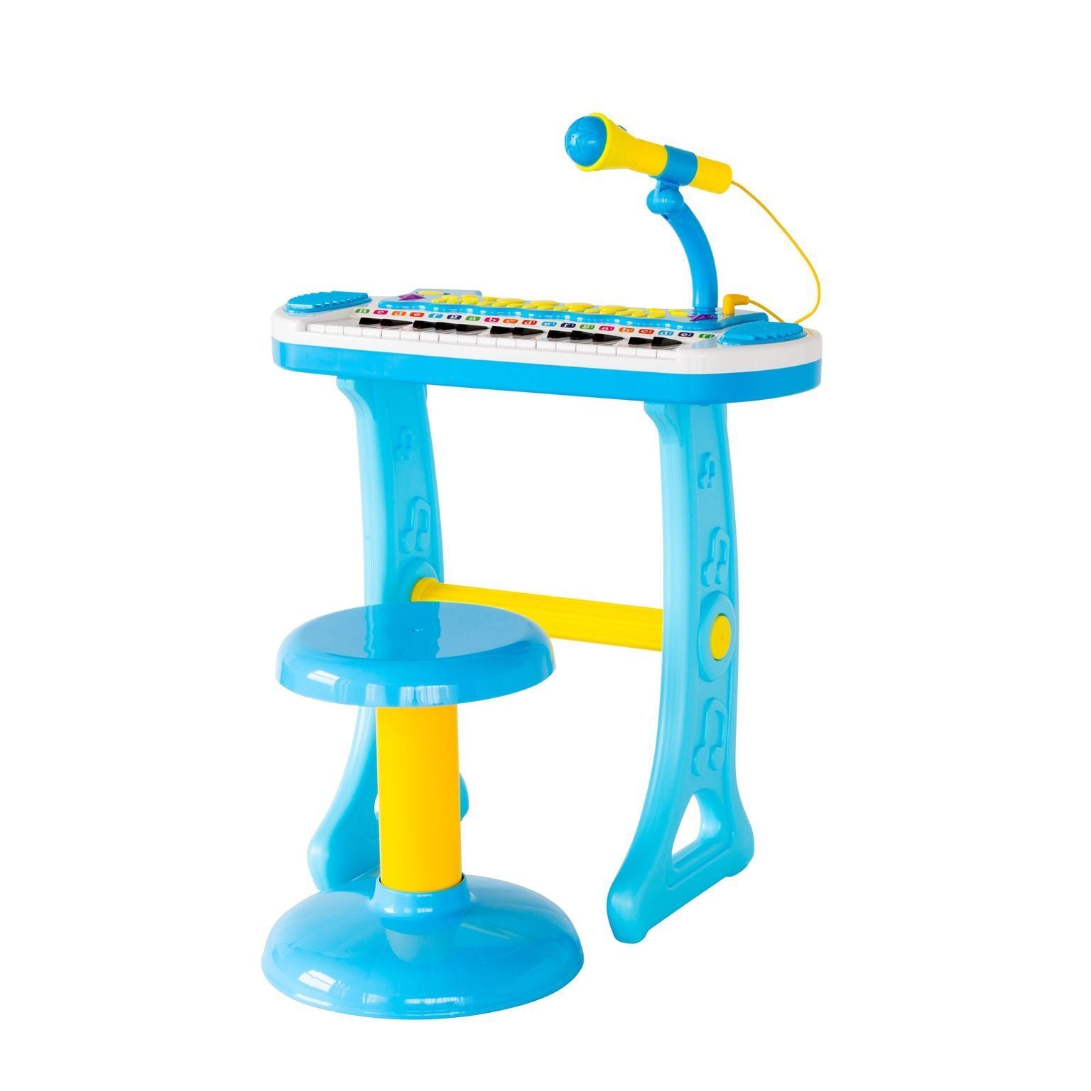 Kids Electronic Keyboard with Stand – Blue Musical Instrument Toy for Beginners
