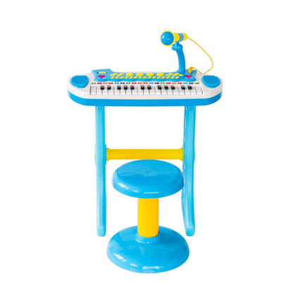 Kids Electronic Keyboard with Stand – Blue Musical Instrument Toy for Beginners