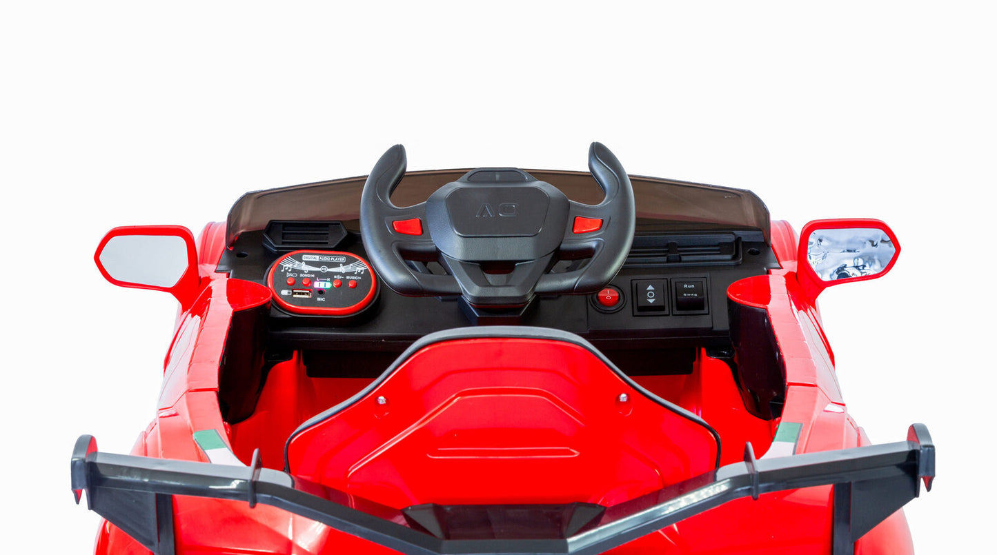 Ferrari-Inspired 12V Kids Ride-On Car – Red Electric Vehicle with Remote Control