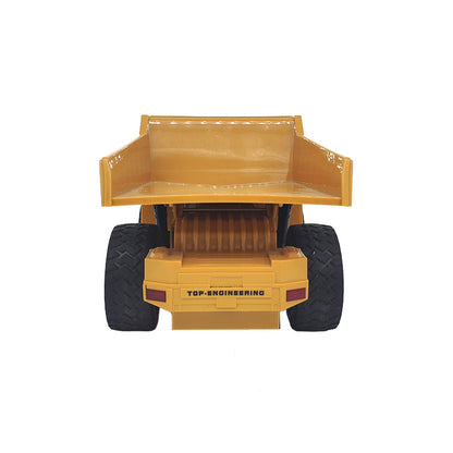 Remote Control Dump Truck – 6-Channel RC Construction Vehicle with Alloy Bucket & Driving Cab
