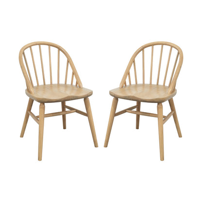 Vera Solid Oak Dining Chair - Set of 2 (Natural)