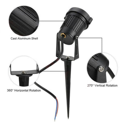 10PCS 12V LED Waterproof Garden Spotlights – Outdoor Landscape Flood Lights