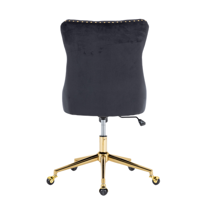 Velvet Home Office Chair- Black