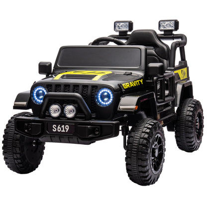 Kahuna S619 Gravity Kids Electric Ride-On Car – Black with Remote & 12V Battery