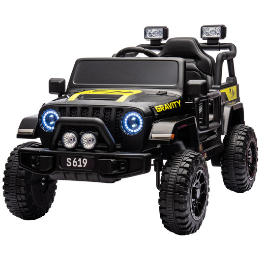 Kahuna S619 Gravity Kids Electric Ride-On Car – Black with Remote & 12V Battery