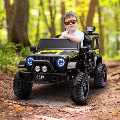 Kahuna S619 Gravity Kids Electric Ride-On Car – Black with Remote & 12V Battery