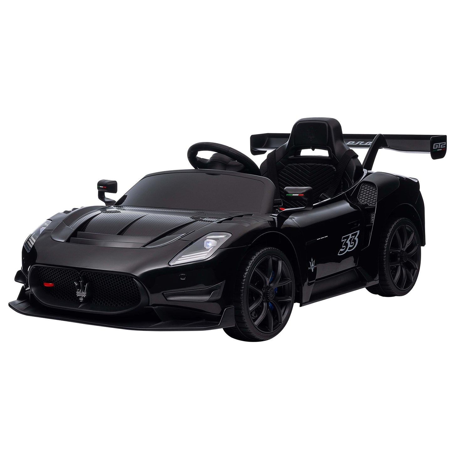 Kahuna Maserati MC20 GT2 Licensed Kids Electric Ride-On Race Car – Black 12V with Remote
