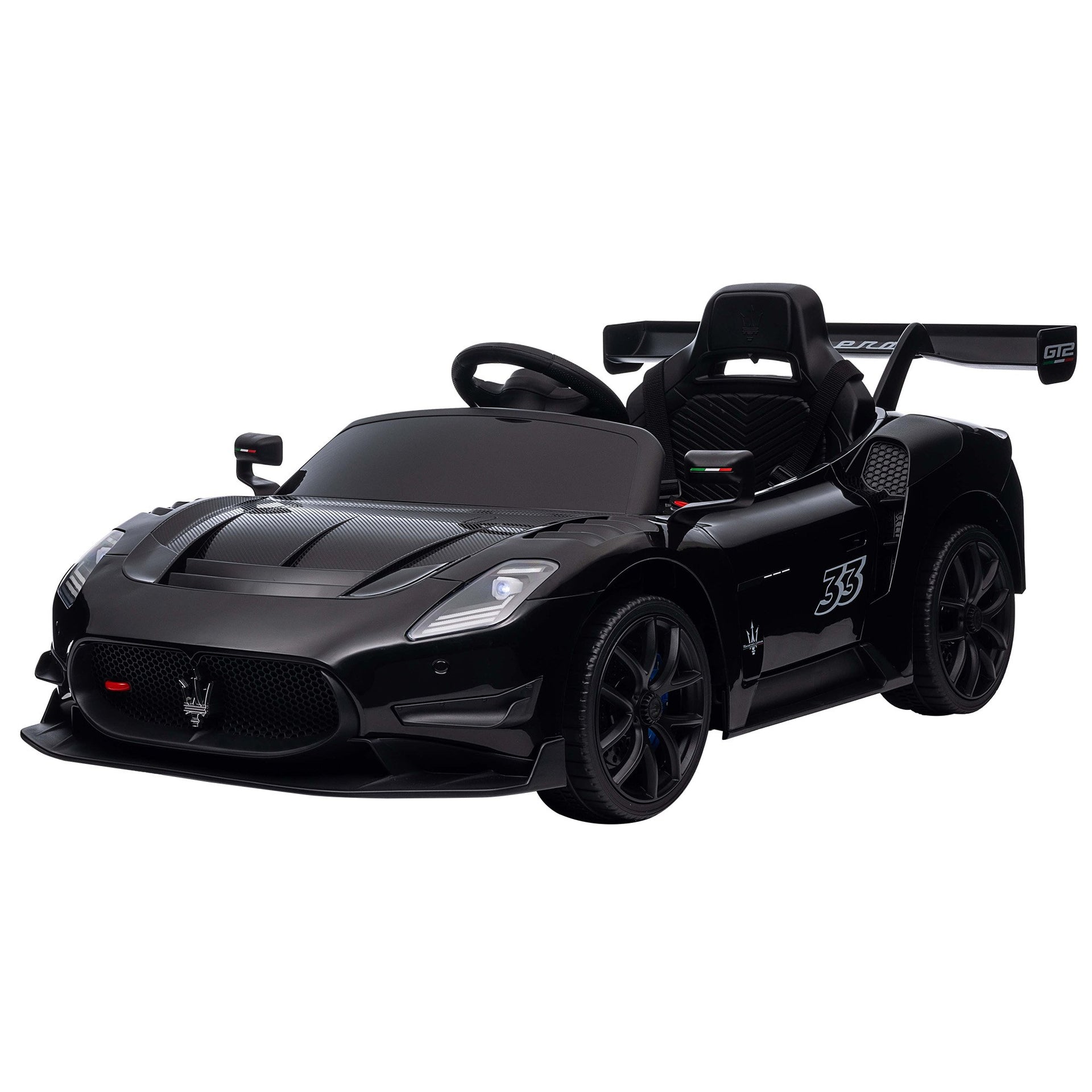 Kahuna Maserati MC20 GT2 Licensed Kids Electric Ride-On Race Car – Black 12V with Remote