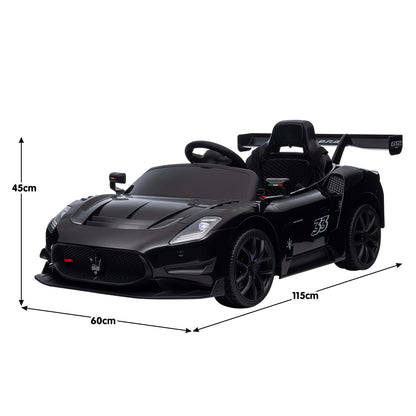 Kahuna Maserati MC20 GT2 Licensed Kids Electric Ride-On Race Car – Black 12V with Remote