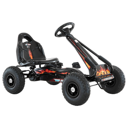 Kahuna G95 Kids Pedal-Powered Go Kart – Black Ride-On Racing Car