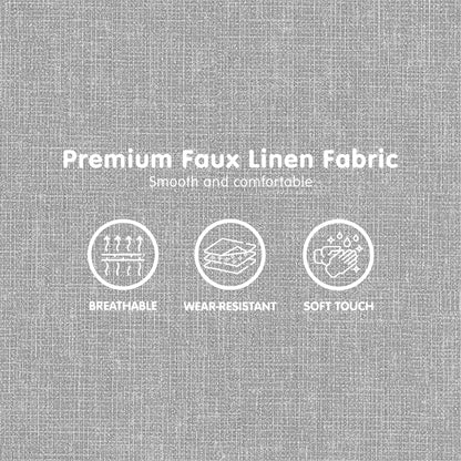 Sarantino 2-Seater Adjustable Sofa Bed Lounge Faux Linen - Grey