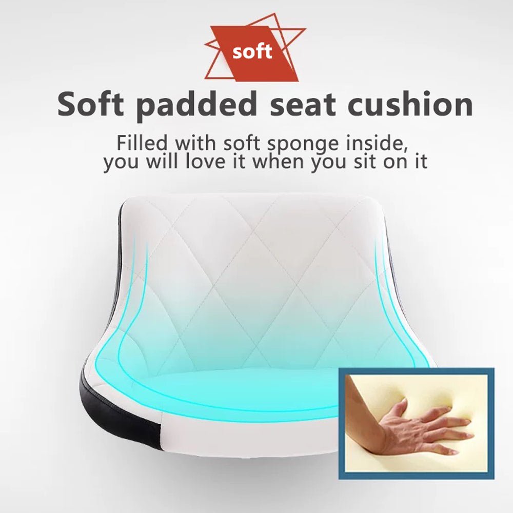 Braneit™ Bar Stools Kitchen Bar Stool Leather Barstools Swivel Gas Lift Counter Chairs x2 BS8403 Black