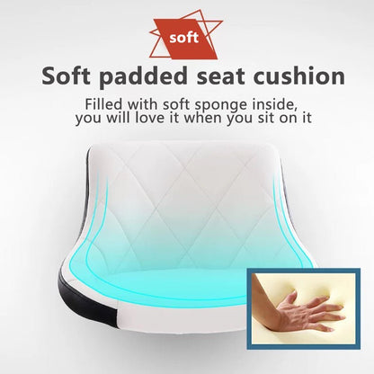 Braneit™ Bar Stools Kitchen Bar Stool Leather Barstools Swivel Gas Lift Counter Chairs x2 BS8403 Black