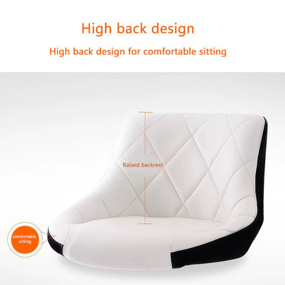 Braneit™ Bar Stools Kitchen Bar Stool Leather Barstools Swivel Gas Lift Counter Chairs x2 BS8403 Black