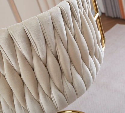 Braneit™ 2x Height Adjustable Blue Swivel Bar Stool Velvet Golden Round Base Barstools Chairs