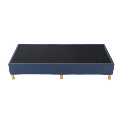 King Size Metal Bed Frame – Blue Mattress Foundation with Sturdy Steel Base