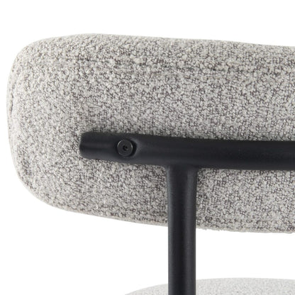 Braneit™ Luxe Boucle Cushioned Elsa Dining Chairs in White Quartz