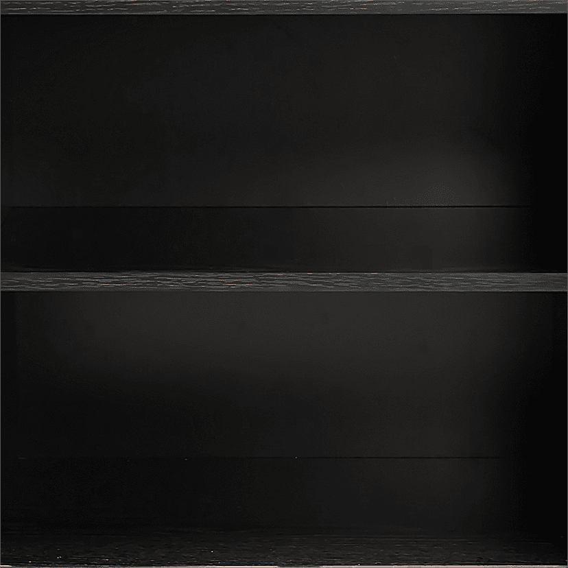 Prestigious Homeware™ Mid-Century Black Ribbed Sideboard Cabinet