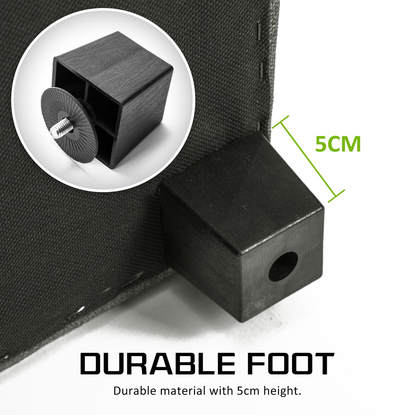 Braneit™ 102cm Storage Ottoman Stool – Dark Grey Fabric Bench with Hidden Compartment