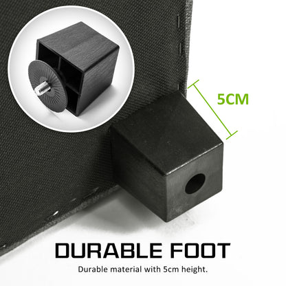 Braneit™ 102cm Storage Ottoman Stool – Dark Grey Fabric Bench with Hidden Compartment