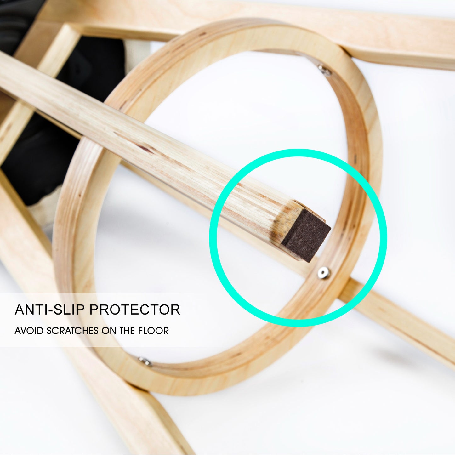 Braneit™ 2X Wood Bar Stool Dining Chair Fabric LEILA 72cm BEIGE