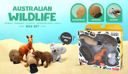 Stretchy Squishy Australian Wildlife Gift Set – Sensory Animal Toys for Kids