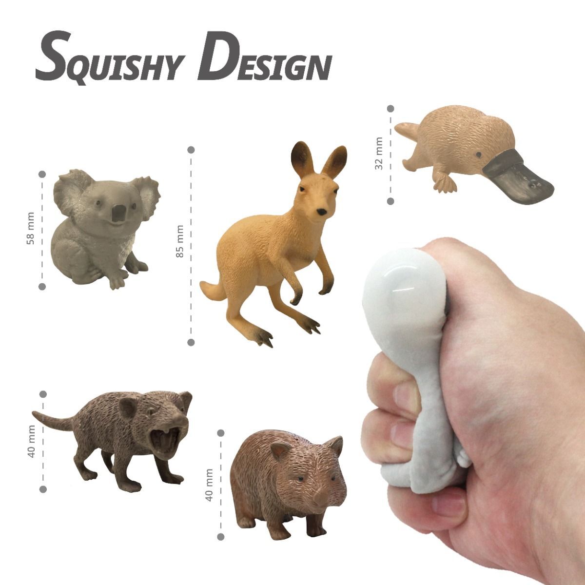Stretchy Squishy Australian Wildlife Gift Set – Sensory Animal Toys for Kids