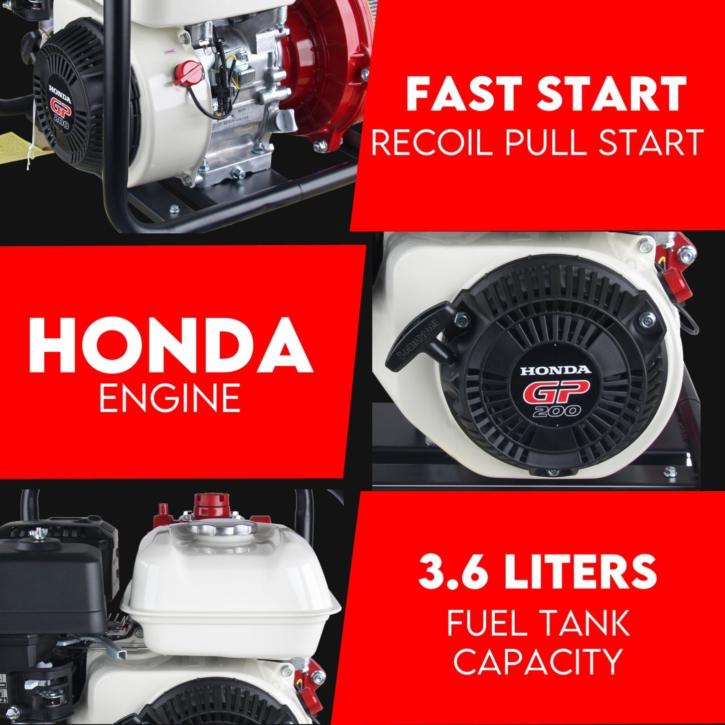 Fire Fighting Petrol Water Pump GP200 TWIN IMPELLER WITH A HONDA ENGINE
