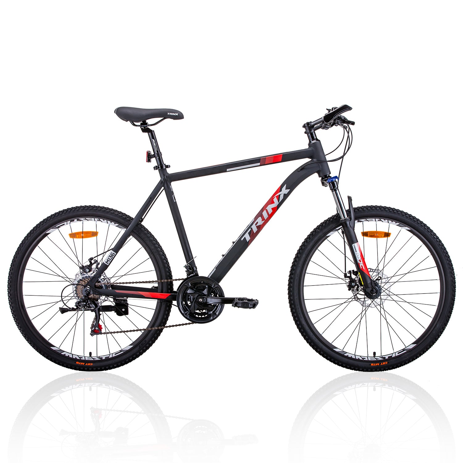 Trinx 26" Men’s Mountain Bike – 21-Speed Shimano, 17" Frame, Matt Black White/Red