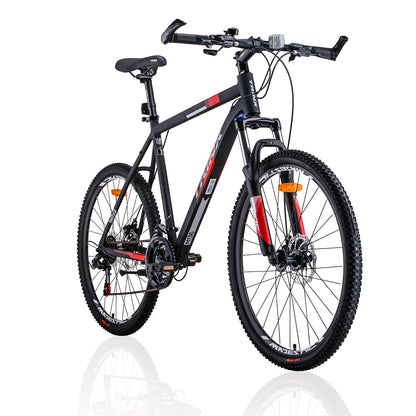 Trinx 26" Men’s Mountain Bike – 21-Speed Shimano, 17" Frame, Matt Black White/Red