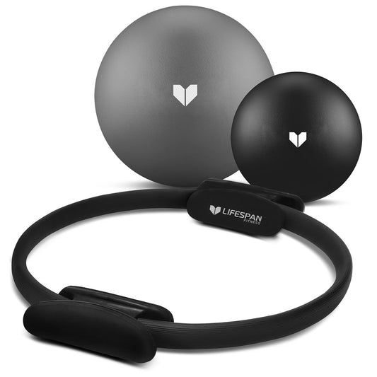 Lifespan Fitness Pilates Essentials Set - Pilates Ring with Small and Medium Pilates Ball