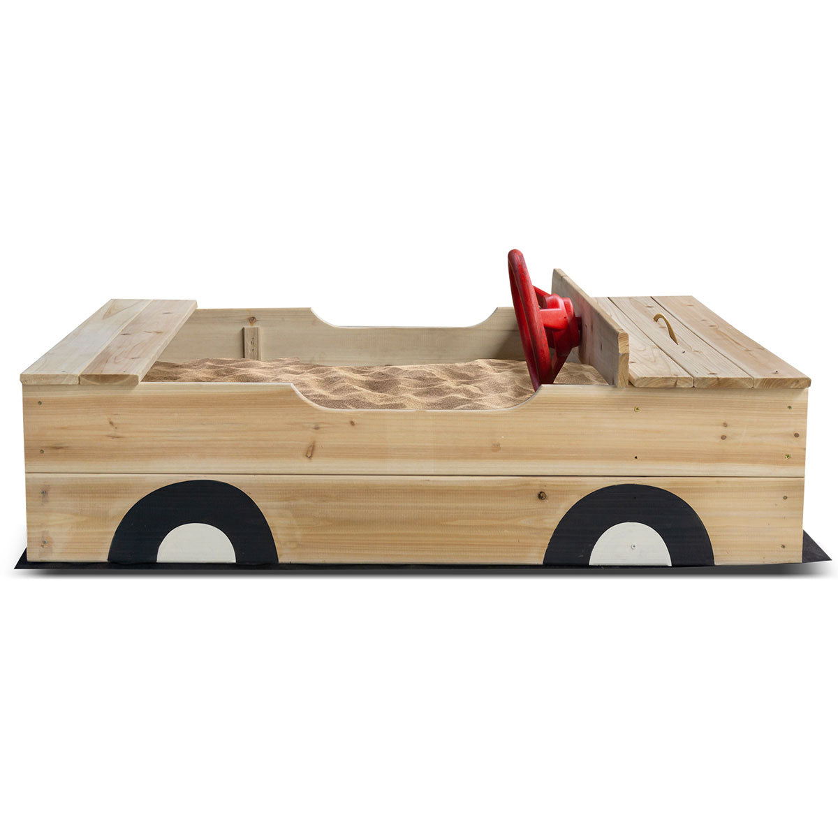 Lifespan Kids Outback Interactive Sandpit – Wooden Outdoor Play Box with Cover
