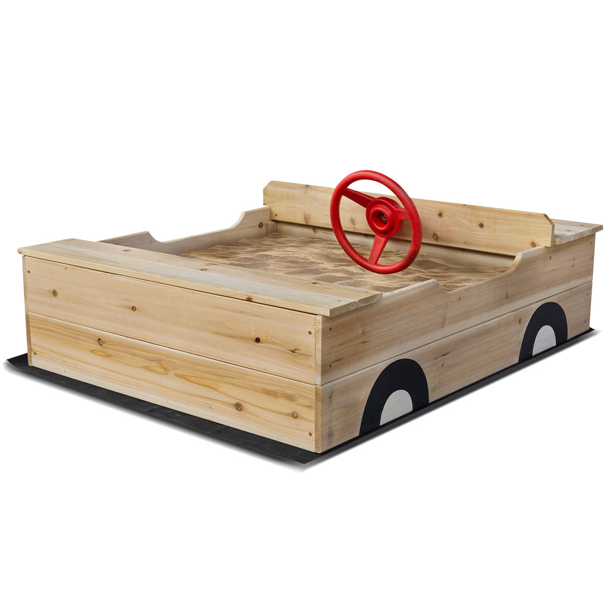 Lifespan Kids Outback Interactive Sandpit – Wooden Outdoor Play Box with Cover