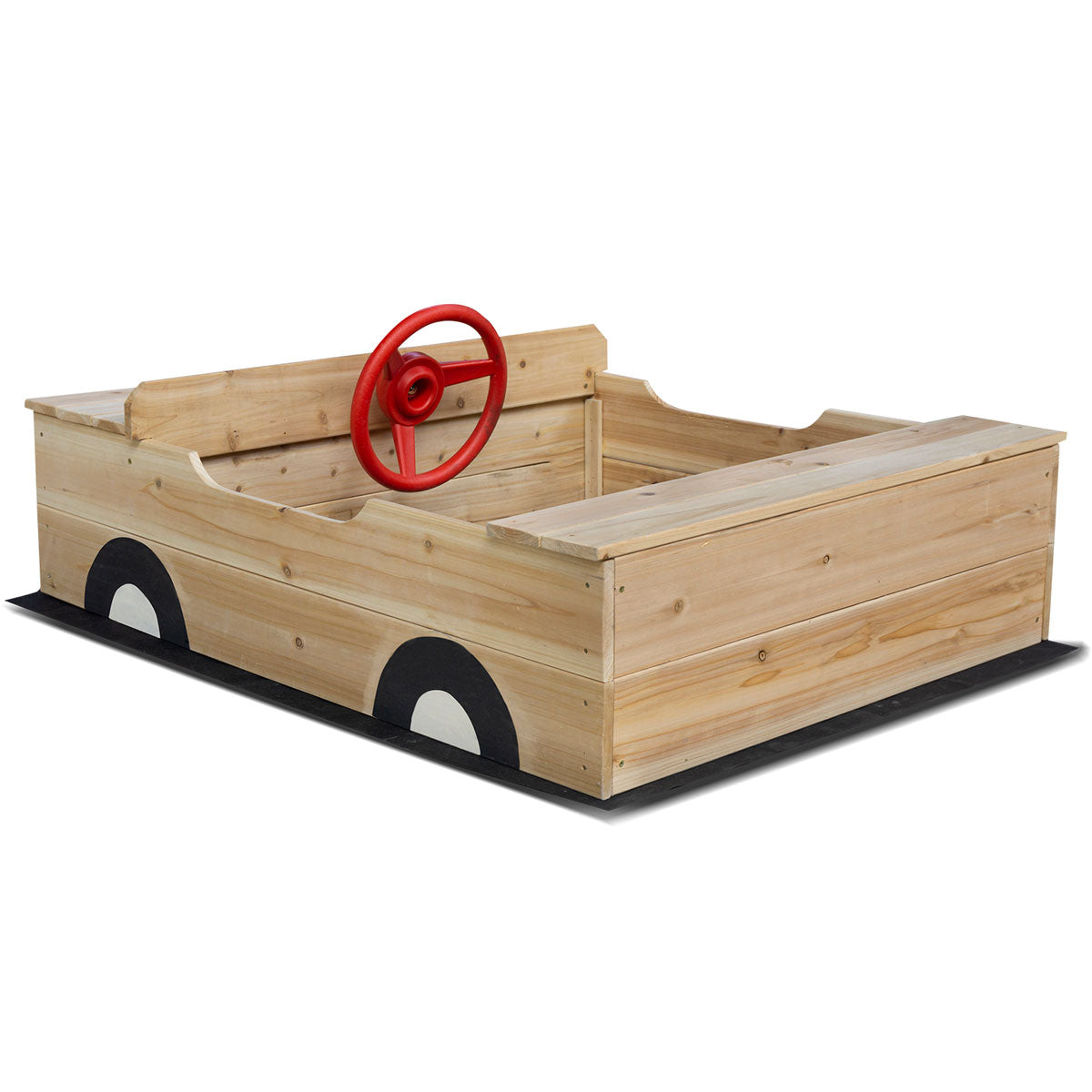 Lifespan Kids Outback Interactive Sandpit – Wooden Outdoor Play Box with Cover