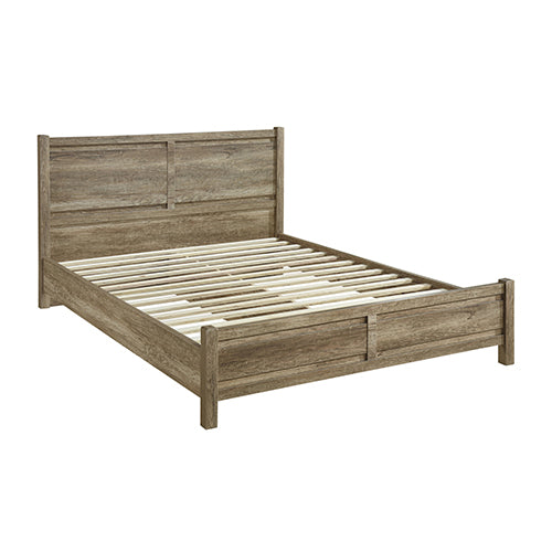 Braneit™ Queen Size Bed Frame – Natural Wood-Look MDF in Oak Colour Finish