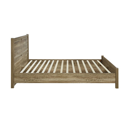Braneit™ Queen Size Bed Frame – Natural Wood-Look MDF in Oak Colour Finish