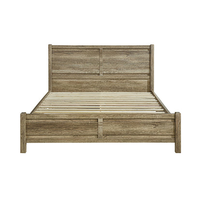 Braneit™ Queen Size Bed Frame – Natural Wood-Look MDF in Oak Colour Finish