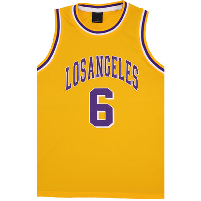 Kid's Basketball Jersey Tank Boys Sports T Shirt Tee Singlet Tops Los Angeles, Black - Los Angeles 6, 4