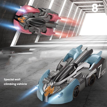 Electric Remote Control Wall Climbing Car for Kids - Mini Toy - Red Charge Handle Rc Edition