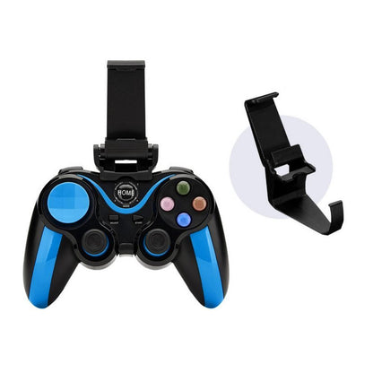 Wireless Bluetooth Game Handle for Android / Ios Phones with Holder - Blue / Black