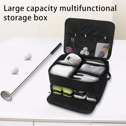Black Folding Golf Bag with Large Capacity