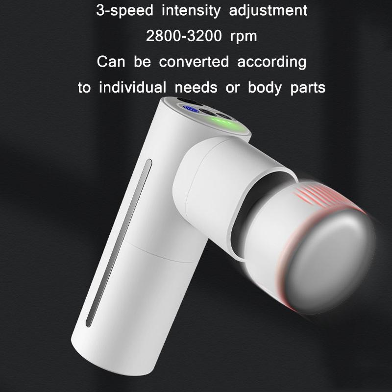 Brushless Massager With Hot Compress For Muscle Relaxation - Metal Gray