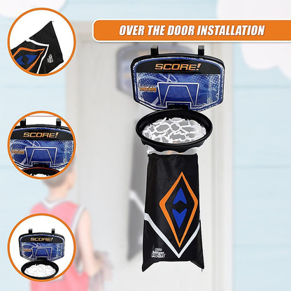 Hamper Basketball Laundry Hoop Hanging Clothes Basket Storage Kids Fun Door Bag
