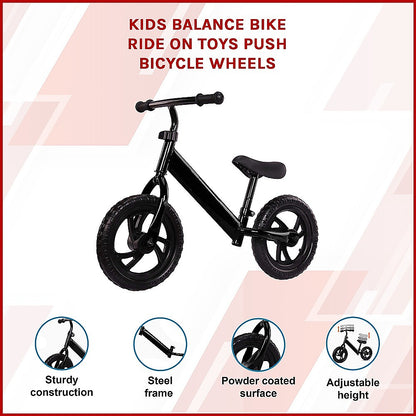 Kids Balance Bike – Ride-On Push Bicycle with Lightweight Frame & Wheels