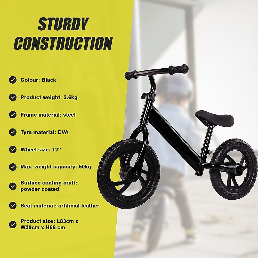 Kids Balance Bike – Ride-On Push Bicycle with Lightweight Frame & Wheels