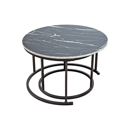 Coffee Table Round Marble Design Nesting Side Furniture