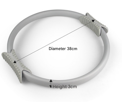 2 PCS Blue 38cm Pilates Ring Circle with Comfort Foam Handles for Core & Muscle Toning