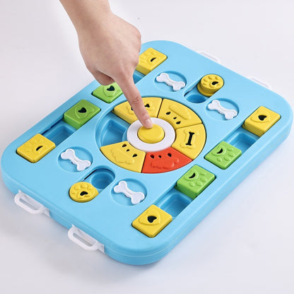 Pink Advanced Interactive Dog Puzzle Toy - Multi-Mechanism Treat Dispensing Slow Feeder for Mental Enrichment